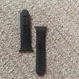 Black Apple Watch Band Silicone Excellent Condition 38mm